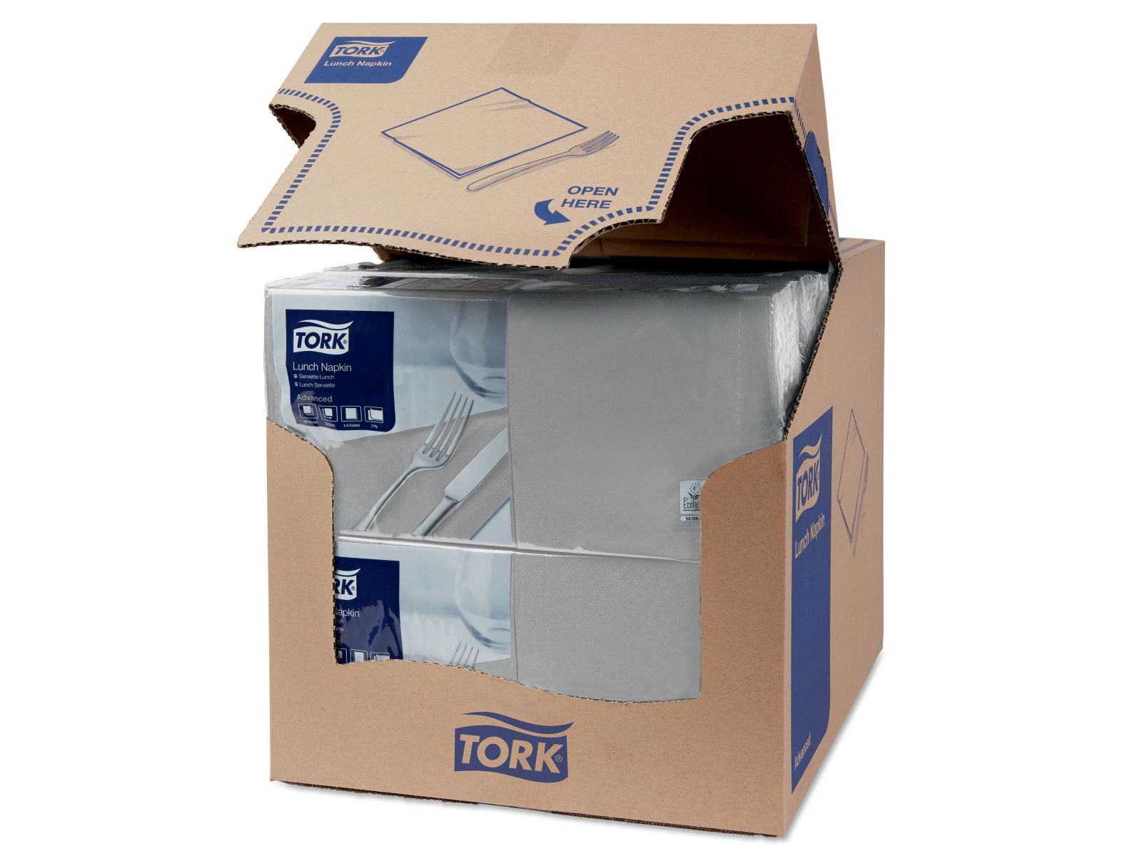 Serwetki Tork 33x33 477205 Szara Karton 2000 serwetek (10 x 200) Składana 1/4